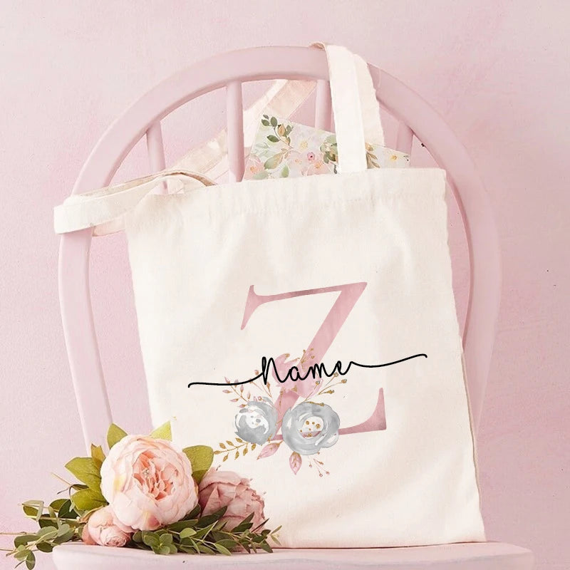 Personalized Bridesmaid Tote Bags Maid of Honor Custom Name  Handbag Bridal Bachelorette Party Gifts Bride Wedding Shoulder Bag