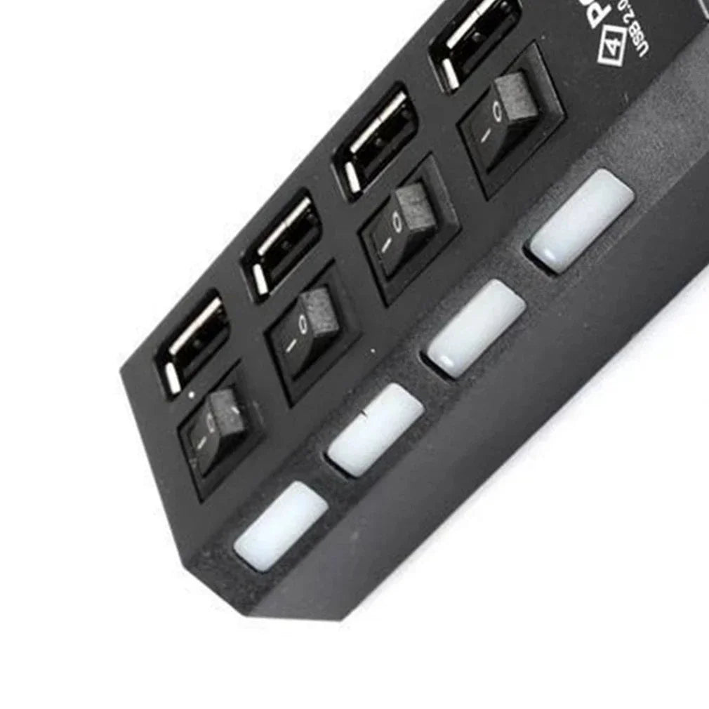 4-Port Usb 2.0 Hub One Drag Four Splitter Hub Plug And Play Mini Small Socket Hub /Usb 4-Port Splitter