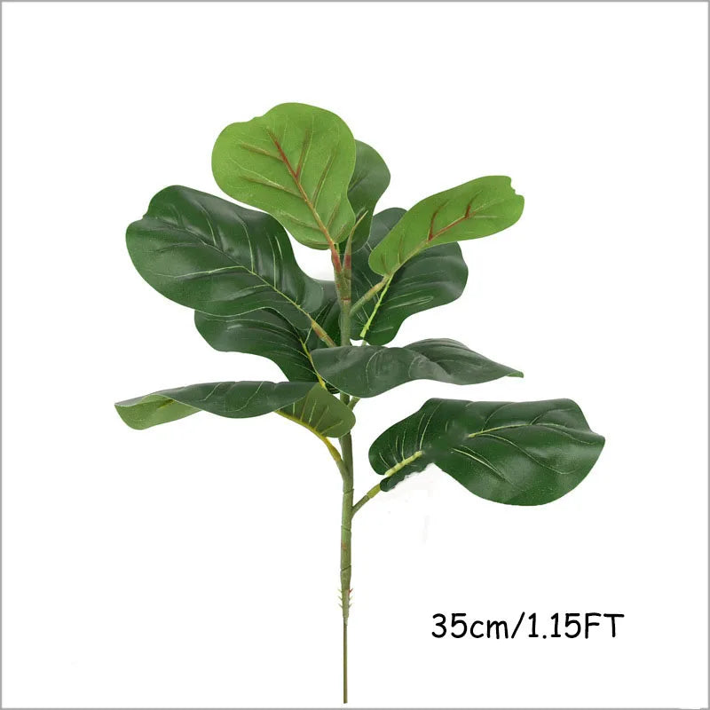 150cm Tropical Tree Large Fake Ficus Lyrata Plant Artificial Ficus Plants Branches Plastic Fake Leafs For Home Office Shop Decor