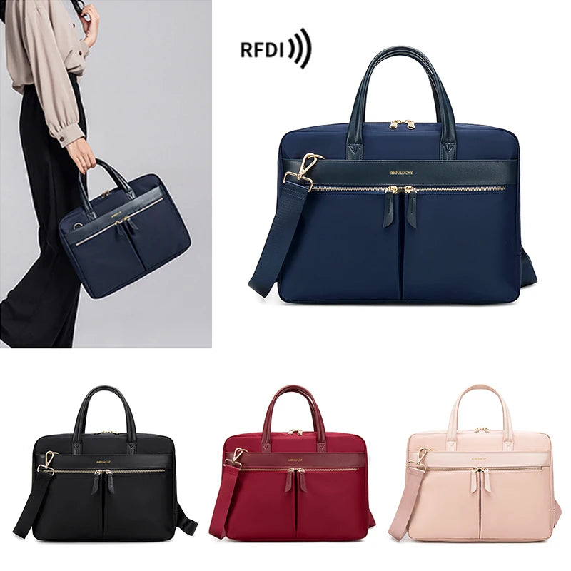 Fashion Women's Notebook Briefcase For 13.3 15 16 Inch Laptop Crossbody Bag Shoulder Bags Business Travel Office Ladies