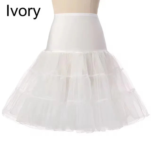 Fast Shipping Free 50s Cosplay Petticoat Rockabilly Dress Crinoline for Woman Wedding Bridal Underskirt Rockabilly Tutu