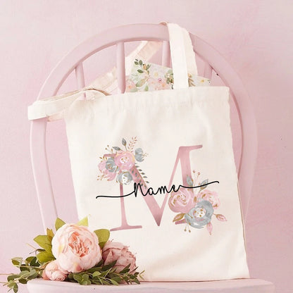 Personalized Bridesmaid Tote Bags Maid of Honor Custom Name  Handbag Bridal Bachelorette Party Gifts Bride Wedding Shoulder Bag