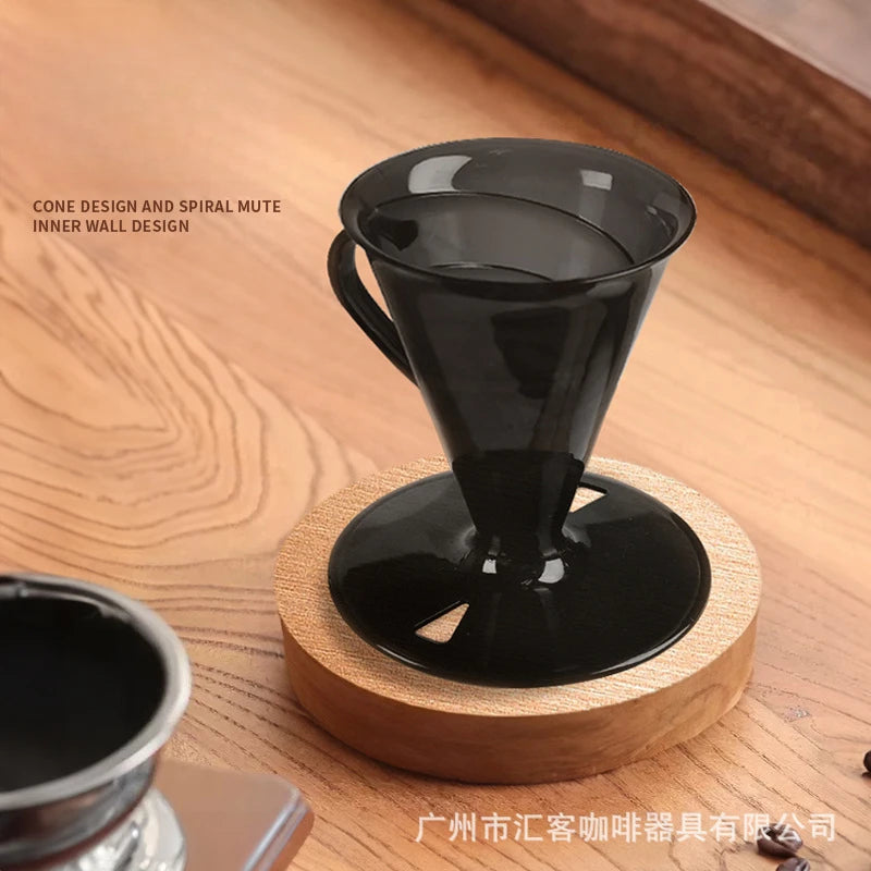 1-2Cups Coffee Dripper,Person Pour Over Coffee Filter Holder,Paperless Reusable for Coffee Maker,Easy to Use Brew Espresso,Resin