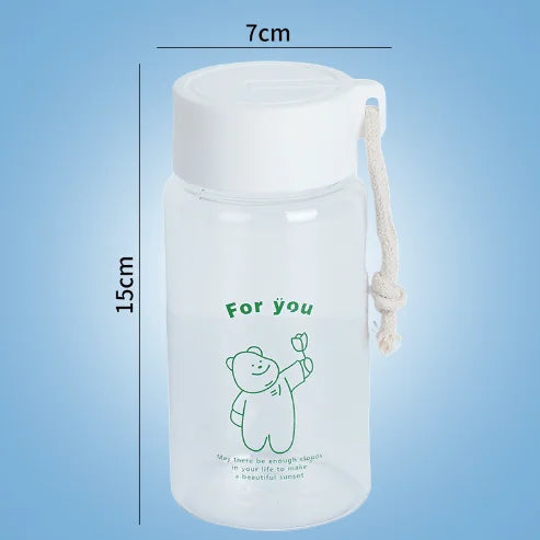 Small Daisy Frosted Plastic Mug, Portable Transparent Travel Tea Cup, Cute BPA-Free Water Bottle for Outdoor Use