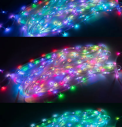 5V 12V WS2811 WS2812 3PIN Clear Lense LED String Lights Dream Color RGBIC Addressable Individually Fairy Seed Pixels Light 