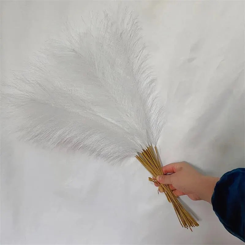 10pcs Artificial Reed Ins Wind Bouquet Imitation Flowers Bohemian Home Living Room Decor Fake Reed Christmas Wedding Decoration