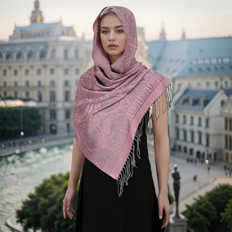 2024 Luxury Thick Cashmere Scarf Women Print New Wraps Pashmina Travel Poncho Warm Blanket Winter Bufanda Shawl Female Stoles