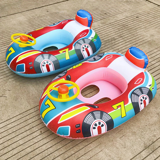 Inflatable Swimming Rings Baby Water Play Games Seat Float Boat Child Swim Circle Fun Pool Bathtub Beach Party Summer Water Toy