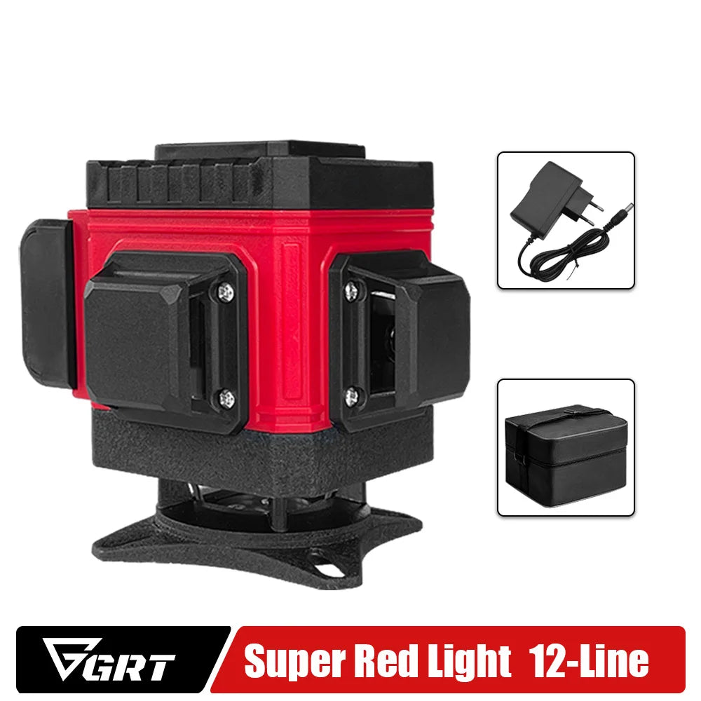 GRT Laser Level 16/12/8 Line Self Leveling 360 Horizontal and Vertical Cross Red Laser Beam Measuring Tool Лазерный уровень