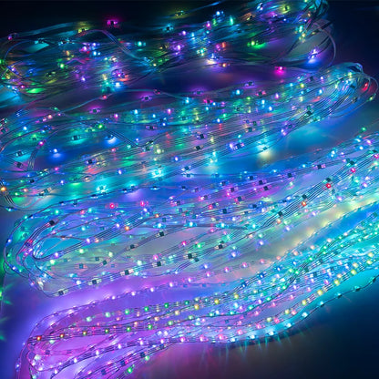 5V 12V WS2811 WS2812 3PIN Clear Lense LED String Lights Dream Color RGBIC Addressable Individually Fairy Seed Pixels Light 