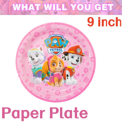 Pink Paw Patrol Skye Birthday Party Decorations Skye Foil Latex Balloons  Tableware Plate Backdrop For Kids Girls Party Supplies