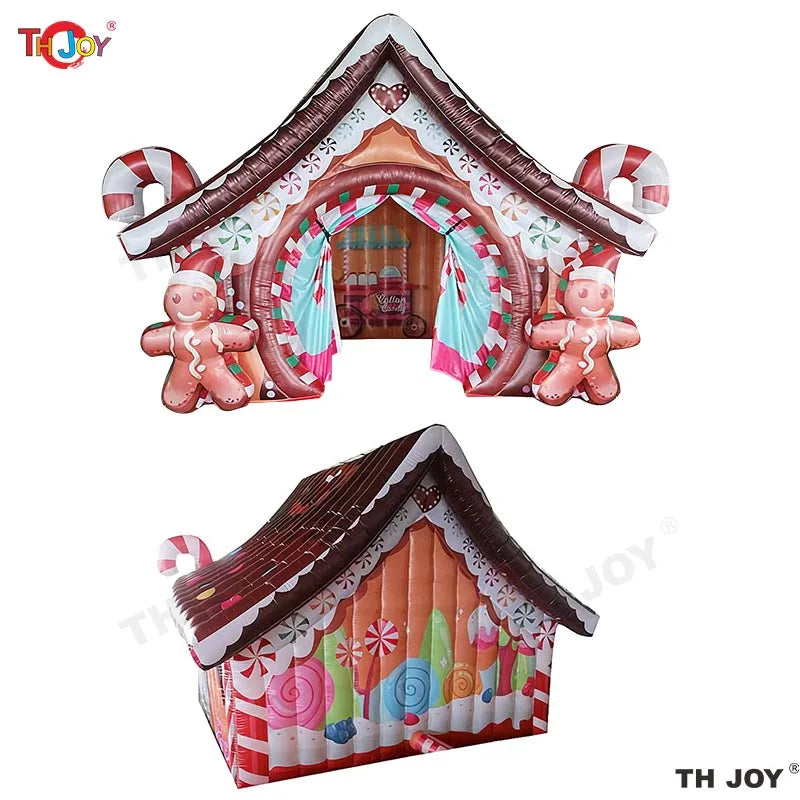 New Design 3x3m Outdoor Santa Grotto Inflatable Christmas House Tent Inflatable Cabin Decoration For Events