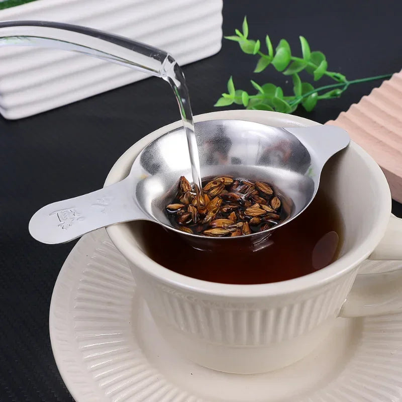 Reusable Fine Mesh Tea Strainers Filter Stainless Steel Tea Filter Leaf Funnel Tea Strainer Infusers Home Kitchen Accessories