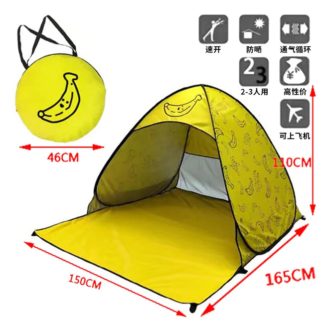 Quick Automatic Opening beach tent sun shelter UV-protective tent shade lightwight pop up open for outdoor camping fishing