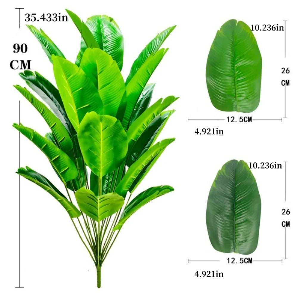 Plantain Palm Simulated Potted Plant Artificial Plants Garden Room Decoration Fake Flower Leaf Bonsai Outdoor Party Ornament