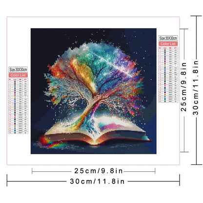 Huacan DIY Diamond Mosaic Landscape Tree Full Round Square Diamond Painting Book Gift Art Wall Decoration Handmade Gift