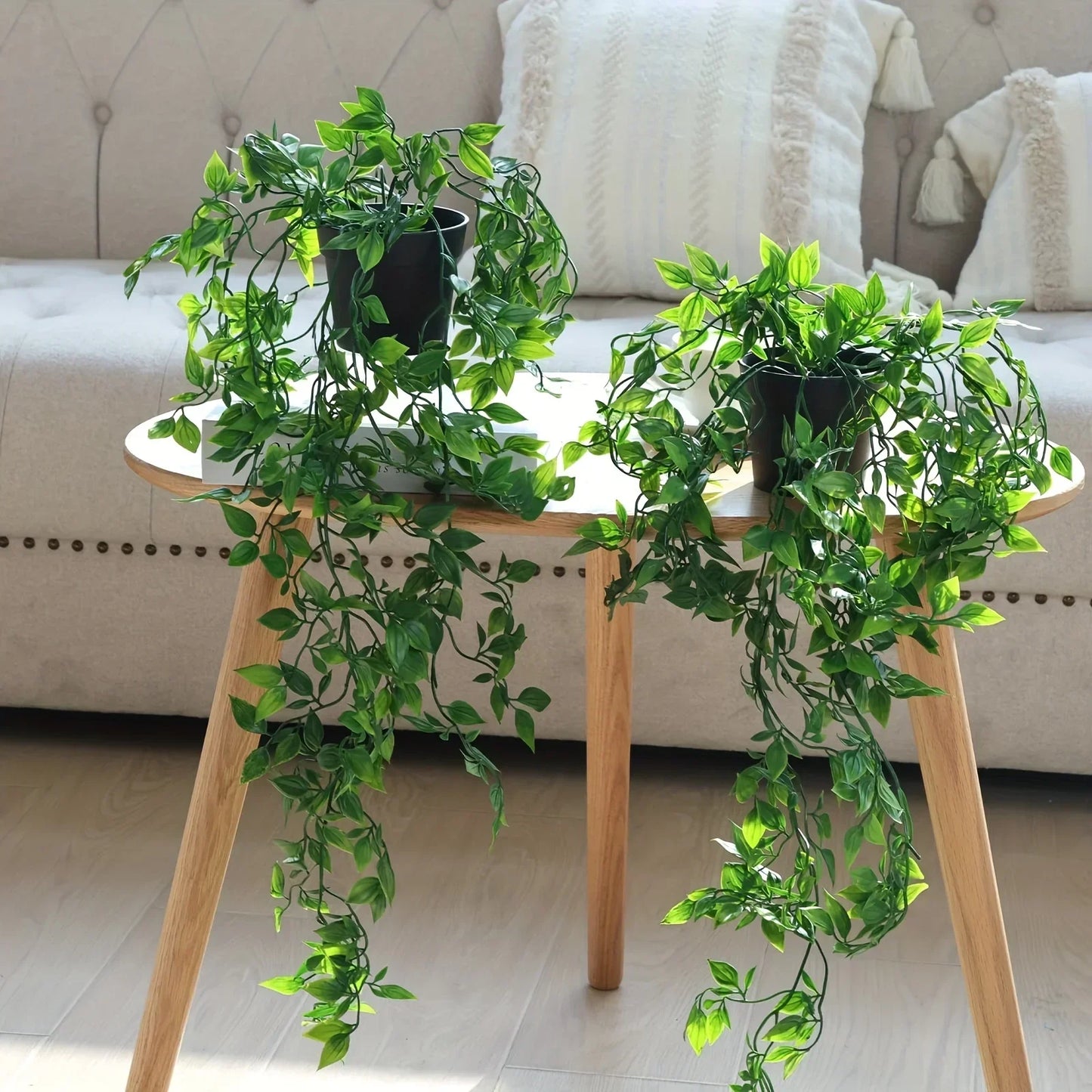 HAOSHICS Artificial Hanging Plant Mandala Vine Fake Potted Plant For Indoor Outdoor Decoration