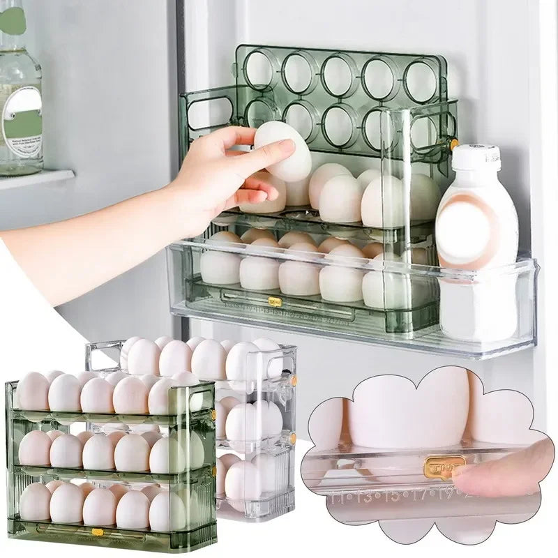 Egg Storage Box Refrigerator Organizer Food Containers Egg Fresh-keeping Case Holder Tray Dispenser Kitchen Storage Boxes