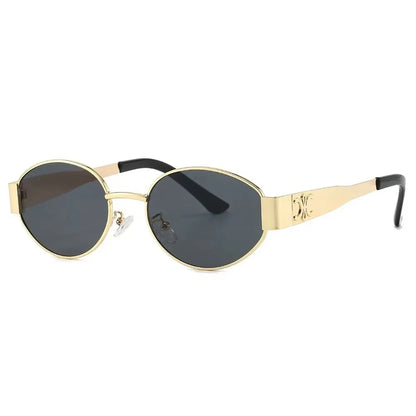 Luxury Metal Brand Sunglasses for Men and Women Unisex Designer Fashion Sun Glasses Oval Unisex Stylish Eyewear Shades