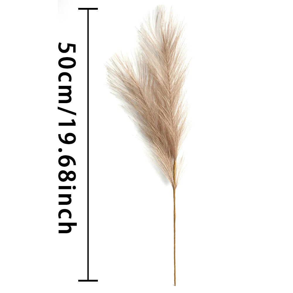 6PCS Artificial Pampas Grass Decor Flowers Fake Plant Reed for DIY Floral Table Arrange Flower Wedding Home Christmas Decoration