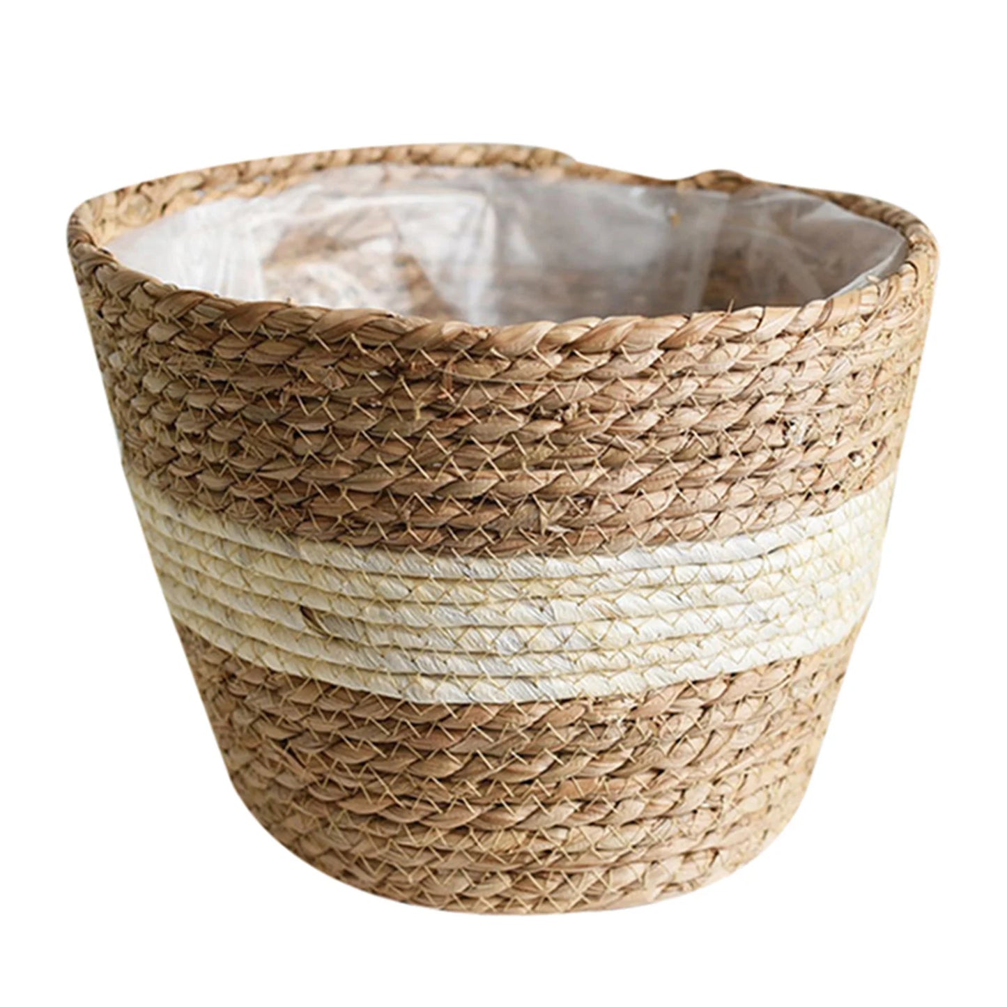 Seagrass Planter Basket Flower Pots Cover Storage Basket Plant Containers Hand Woven Basket Planter For Modern Home Decor