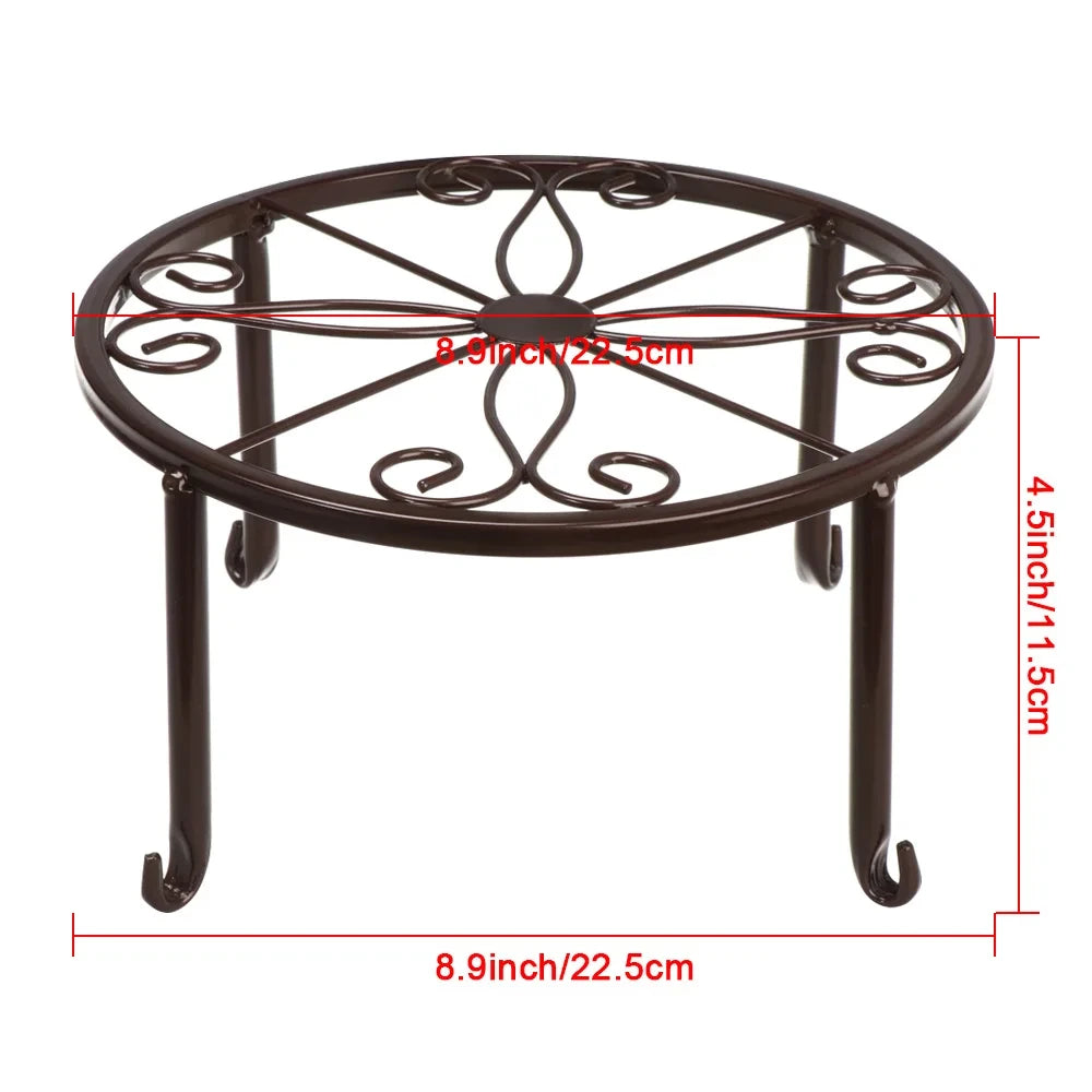 Metal Potted Plant Stands with Saucer for Indoor and Outdoor Plants 9 inches Flower Pot Planter Holder Flower Pot Stand