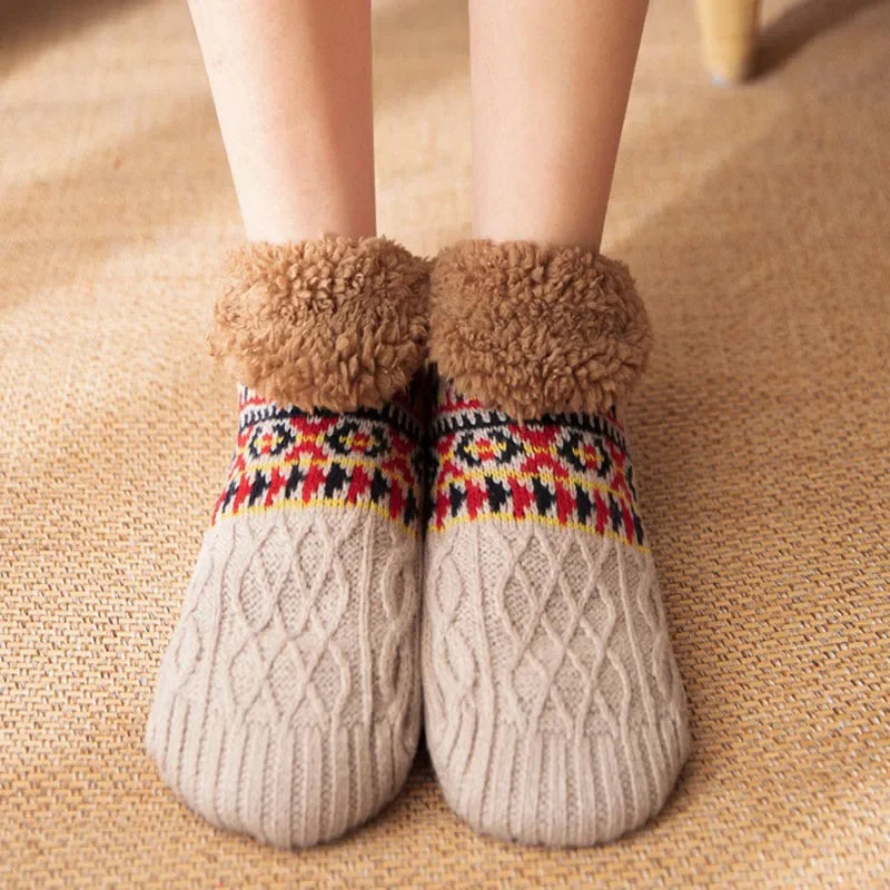 Fall and Winter Floor Socks Home Warm Women Men Socks Snow Socks Sleep Carpet Socks Slippers Socks Men Non-slip Yoga Socks 2024