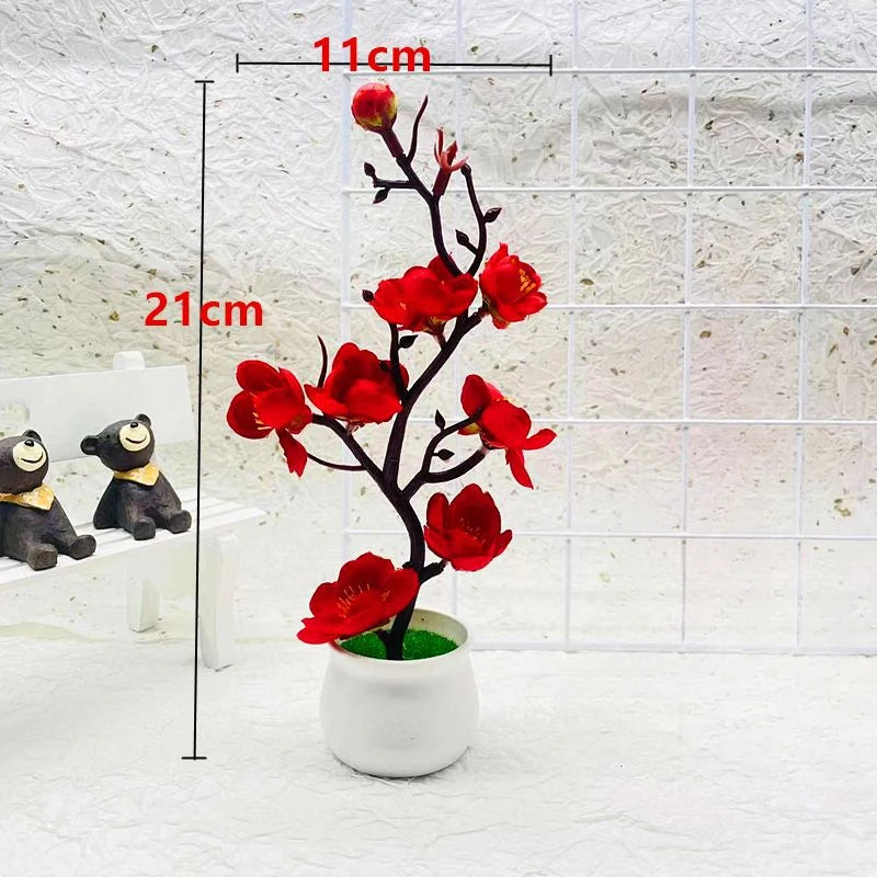 2025 HOT Mother's Day New Artificial Plants Bonsai Small Tree Simulation Pot Plants Fake Flowers Table Potted Ornaments Home