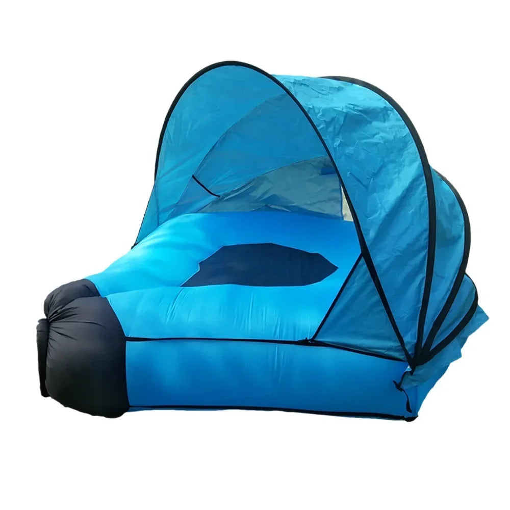 New camping barbecue inflatable sofa bed, outdoor lazy inflatable sofa, beach sleeping bag bed, easy to carry camping equipment