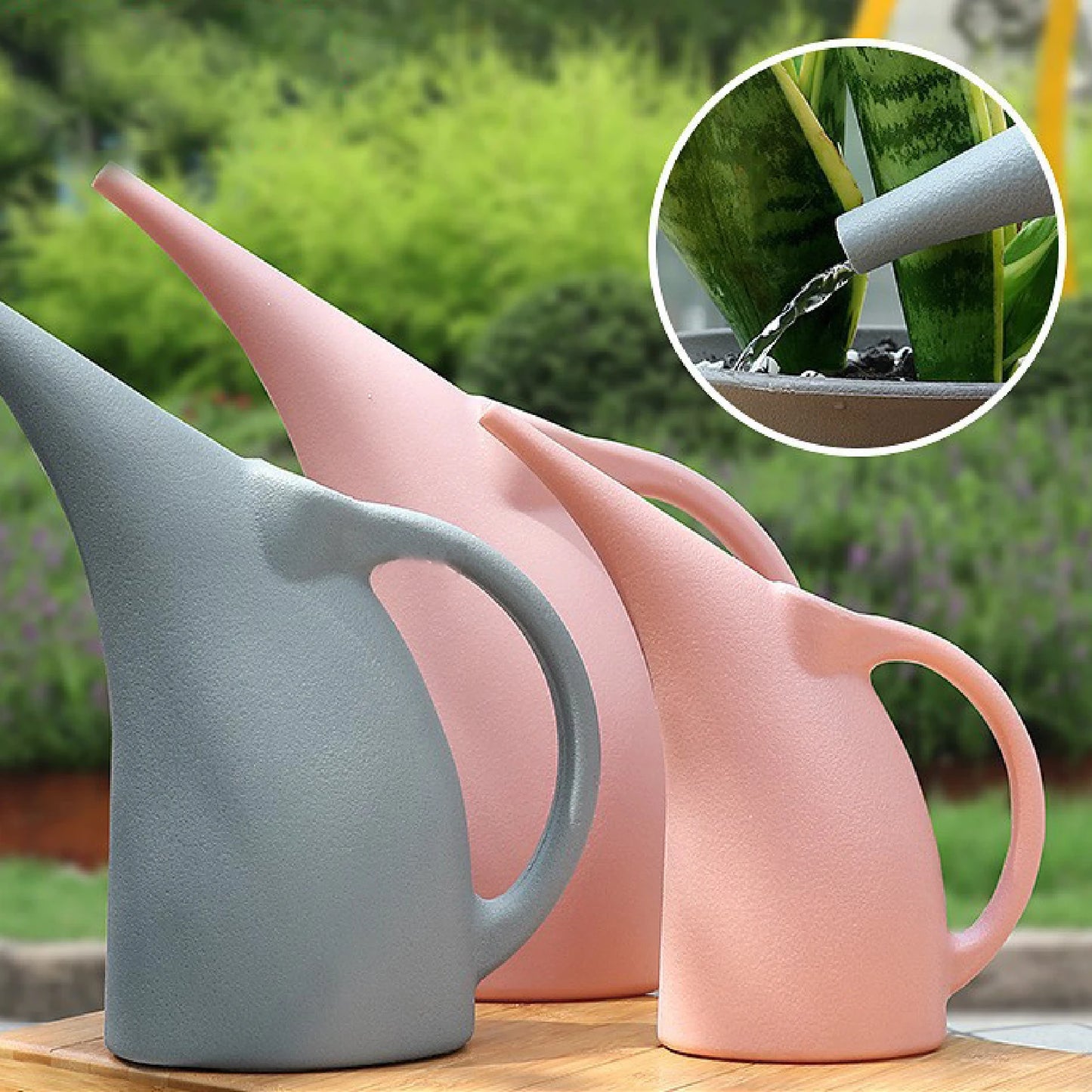 1L 2L 3L Flower Watering Can for Plants Long Mouth Watering Can Indoor Watering Pot for Outdoor Indoor Flower Gardening Tools