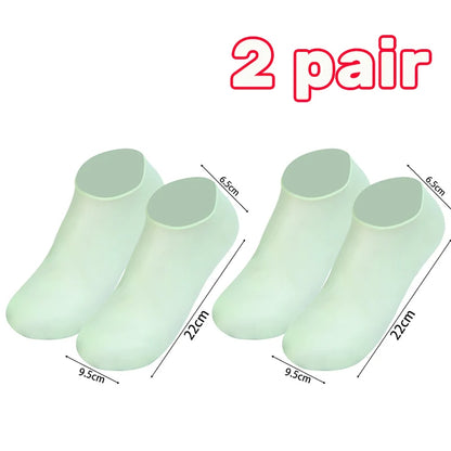 1-5Pairs Silicone Moisturizing Elastic Foot Socks DIY Spa Foot Masks Cracked Dead Skin Protector Reusable Pedicure Cares Tools