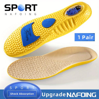 Upgrade Sports Shock Absorption Insole PU Memory Foam Breathable Arch Support Orthopedic Shoes Pad Men Women Soles