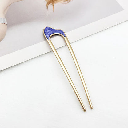 Shell Hairpin Metal U Shaped Hair Pins Hair Fork U French Hair Pin Simple And Fashionable Hair Accessories For Women