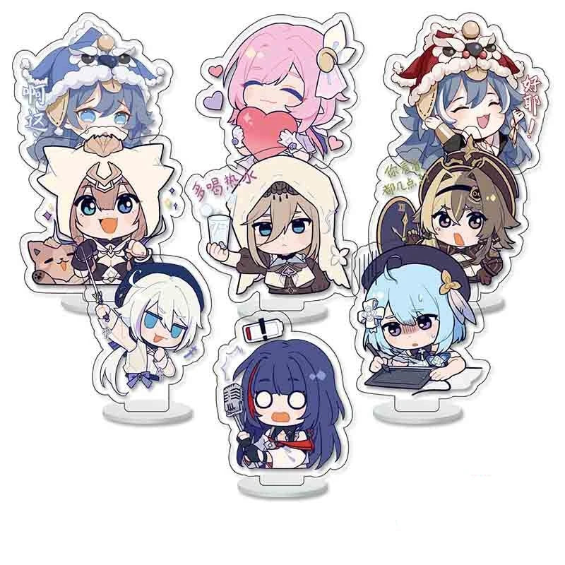 9pcs/Set Grandmaster of Demonic Cultivation Arcylic Stand Cosplay Figure Keyring Jewelry Mo Dao Zu Shi Fuuny Acrylic Key Chain