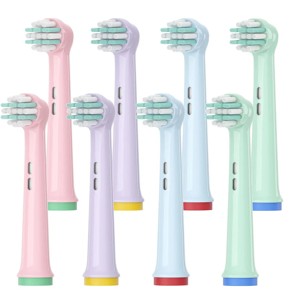 4 Pcs Suitable for  Oral Bi electric children's toothbrush head EB-10A Brauo soft bristles children3744/D100K 4510K d10 d12