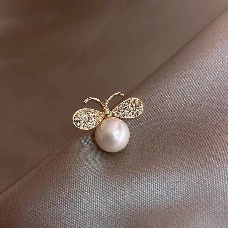 Fashion Brooch Set Flower Bow Brooches for Women Metal Anti-glare Lapel Pin Fixed Clothes Pins Sweater Coat Clothing Accessories