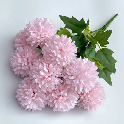 42cm Simulated Hydrangea Camellia Artificial Green Plant Bouquet Bridal Bouquet DIY Home Wedding Table Center Decoration