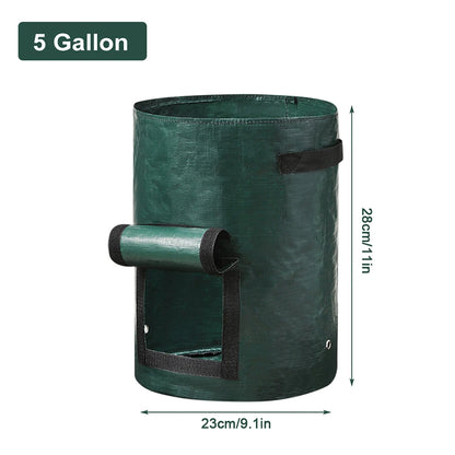 3/5/7/10 Gallon Plant Growing Bags PE Vegetable Grow Bags with Handle Thickened Growing Bag Potato Onion Bag Outdoor Garden Pots