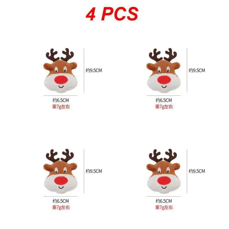 Pet Dog Plush Noise Chewing Toy Santa Elk Gingerbread Man Donut Cat Dog Christmas Series Cartoon Cute Puzzle Supplies