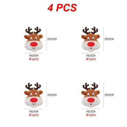 Pet Dog Plush Noise Chewing Toy Santa Elk Gingerbread Man Donut Cat Dog Christmas Series Cartoon Cute Puzzle Supplies