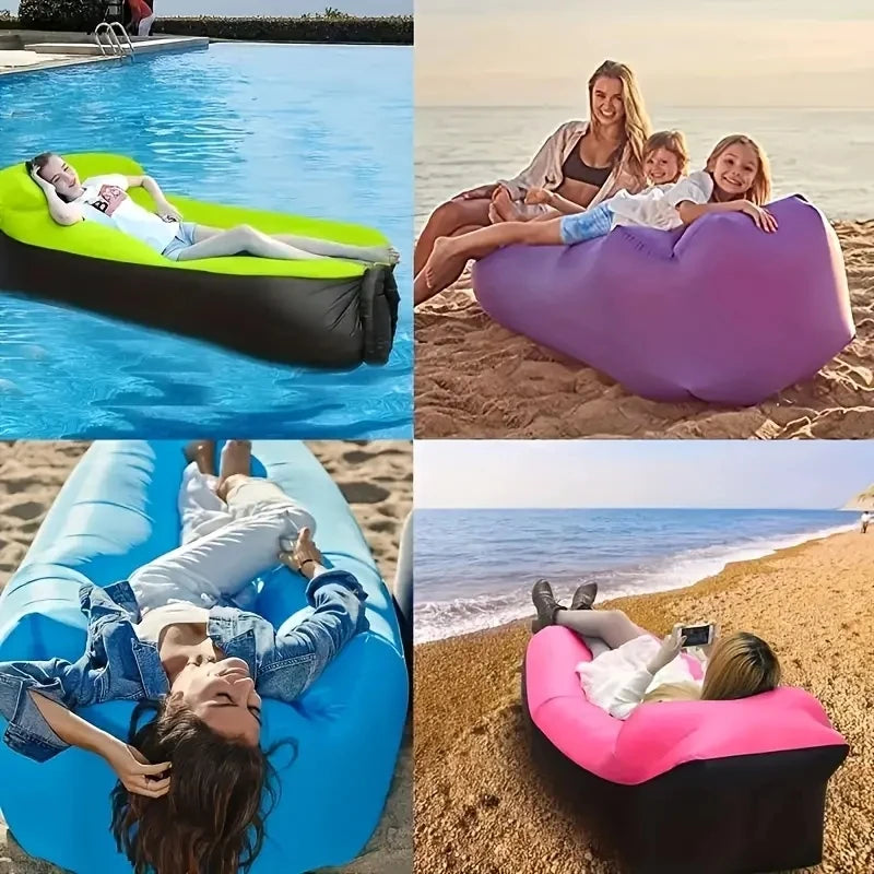 Sofa Outdoor Inflatable Sofa Beach Inflatable Sleeping Bag Foldable Inflatable Bed Camping Bed Air Mattress Camping Equipment