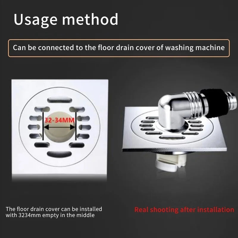 Washing Machine Floor Drain Joint Double Purpose Pipe Connector Dishwasher Universal Hose Adapter Disposer Trap Tool