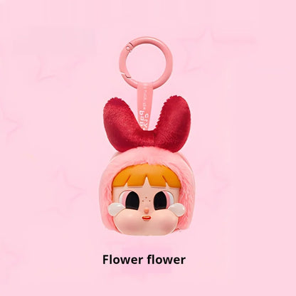 1:1 reissue Crybaby Powerpuff Girl Series Plush Doll Keychain Bags Pendant Room Decoration Birthday Gift Mysterious Box Kid Toy