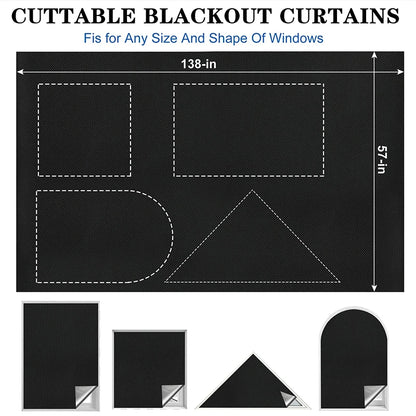 Blackout Shades for Window 100% Blackout Curtains Portable Room Darkening Office Travel Use for Baby Nursery Bedroom & Dorm Room