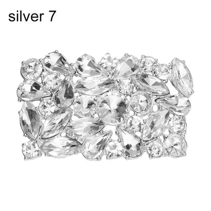 1PC Shiny Crystal Shoes Decorations Clip Women High Heel Rhinestone Charm Buckle Bag Pendant Brooch Wedding Bride Accessories