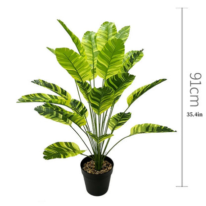 Plantain Palm Simulated Potted Plant Artificial Plants Garden Room Decoration Fake Flower Leaf Bonsai Outdoor Party Ornament