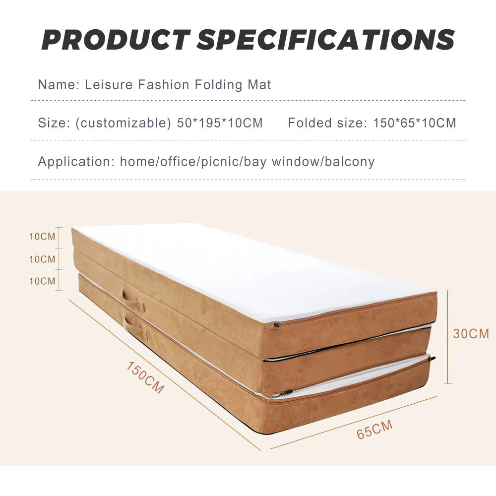 NEW Portable 3-folding Foam Sofa, High Density, Folding Mattress for Home, Guest Room, Travelling, New Popular