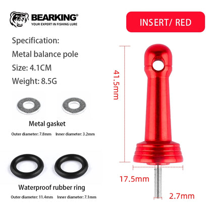 BEARKING Universal Fishing Wheel Balance Rod Anti Collision Insertion Screw in Equipped with Gasket Waterproof Rubber Ring