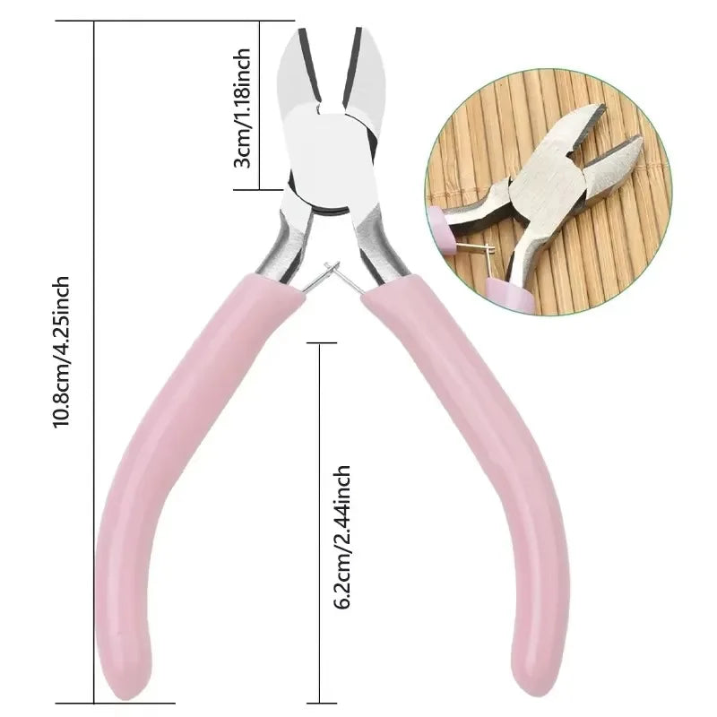 Mini DIY Jewelry Pliers 5" Handcraft with Needle Nose/Round Nose /Long Nose/Bent Nose /Zipper Pliers Linesman For Beading Toolss