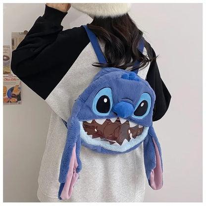 HOT Stitch See-through Bag Plush Doll Backpack Girls Large Capacity Cute Funny Backpack Anime Kawaii Cartoon School Bag Mochila